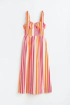H & M - Tie-strap Dress - Pink