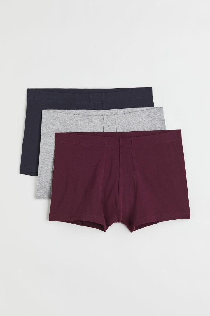 H & M - 3-pack Short Cotton Boxer Shorts - Red
