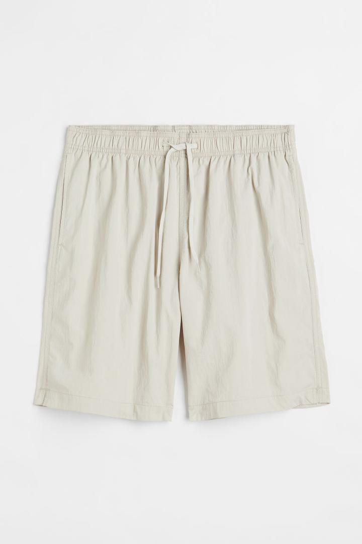 H & M - Nylon Knee-length Swim Shorts - Beige
