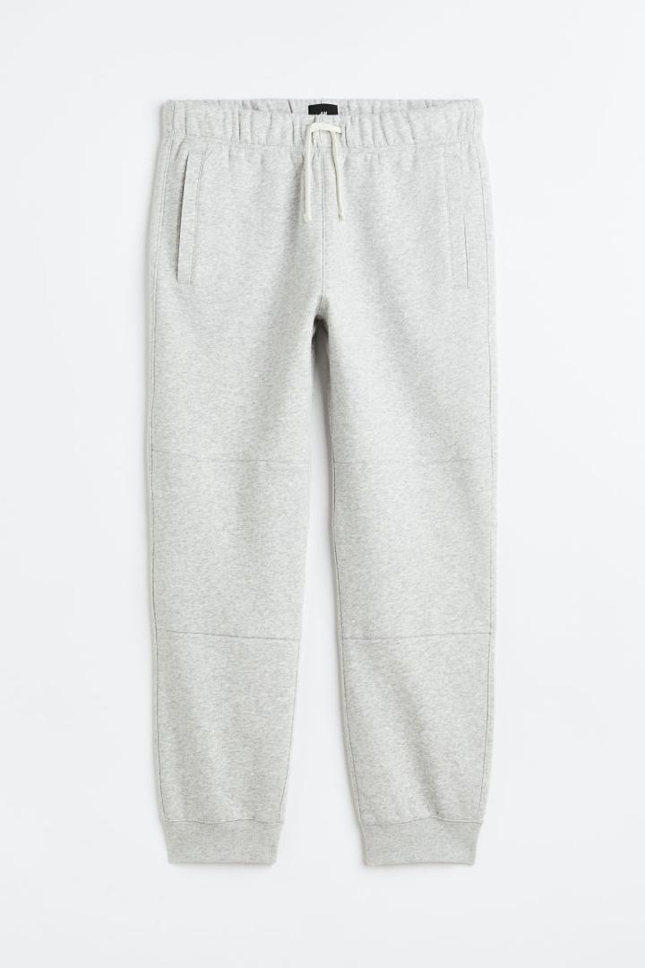 H & M - Regular Fit Cotton Sweatpants - Gray