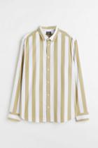 H & M - Regular Fit Shirt - Yellow