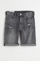 H & M - Regular Denim Shorts - Gray