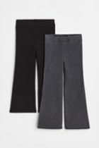 H & M - 2-pack Flared Jeggings - Gray