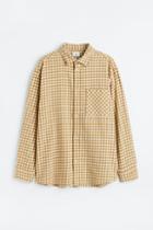 H & M - Cotton Twill Shirt - Beige