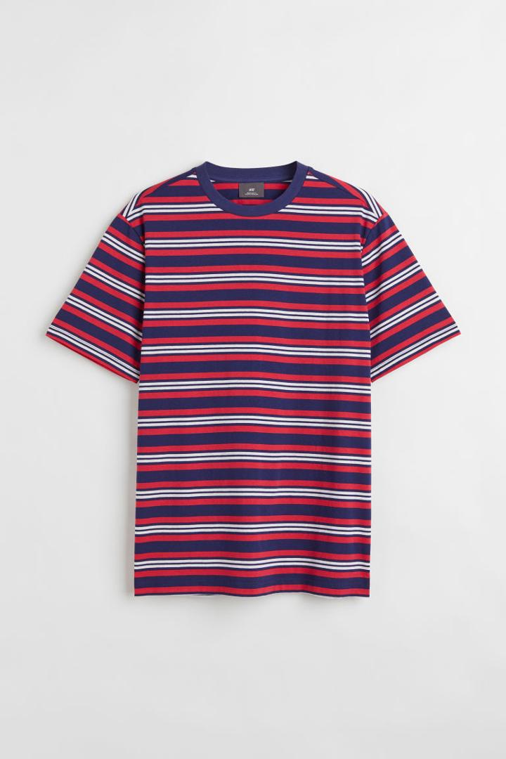 H & M - Regular Fit Cotton T-shirt - Red