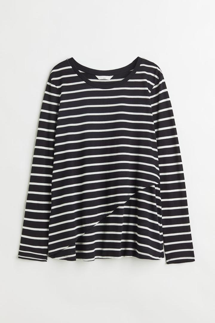 H & M - Mama Before & After Nursing Top - Black
