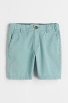 H & M - Cotton Chino Shorts - Turquoise