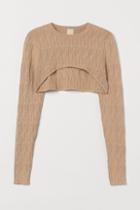 H & M - Bolero-style Top - Beige