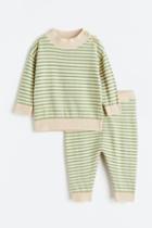 H & M - 2-piece Fine-knit Cotton Set - Green
