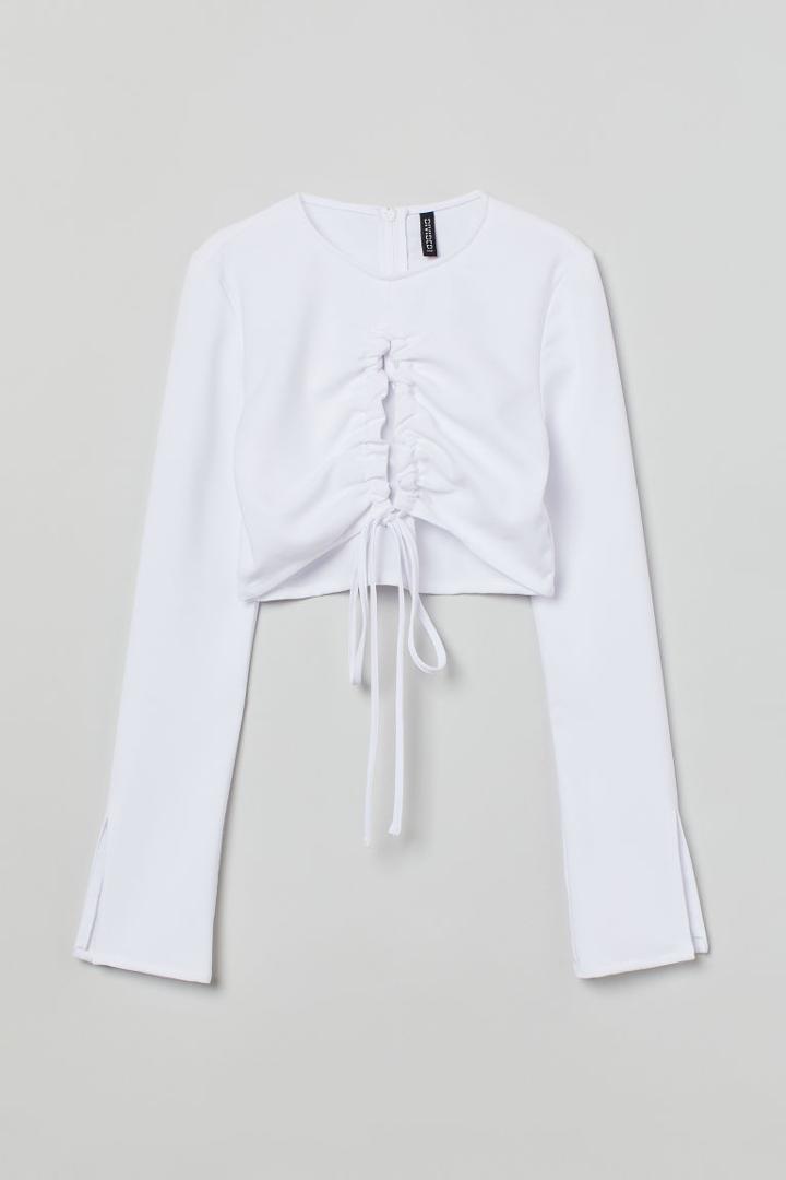 H & M - Cut-out Blouse - White
