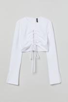 H & M - Cut-out Blouse - White