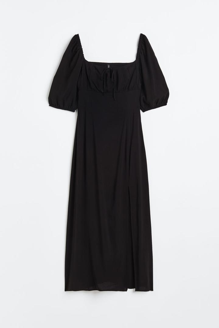 H & M - Drawstring-detail Dress - Black