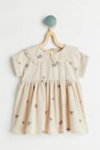 H & M - Printed Cotton Dress - Beige