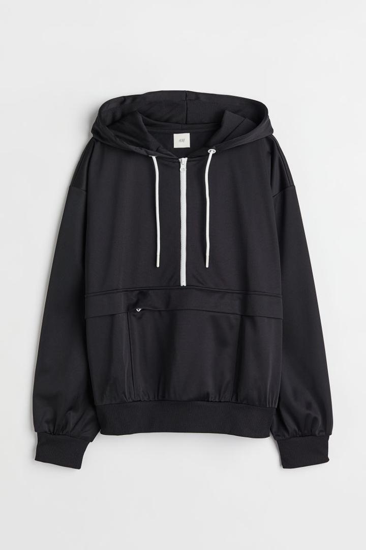 H & M - Velour Hoodie - Yellow