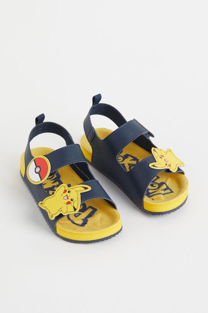 H & M - Graphic-detail Sandals - Blue