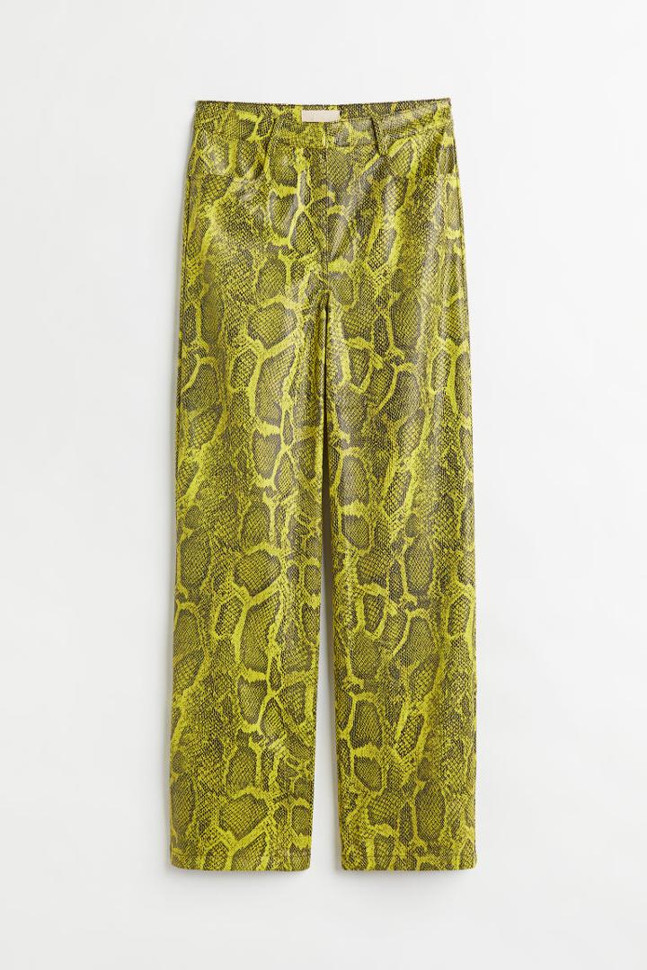 H & M - Faux Leather Pants - Green