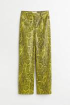 H & M - Faux Leather Pants - Green