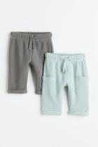 H & M - 2-pack Cotton Joggers - Turquoise