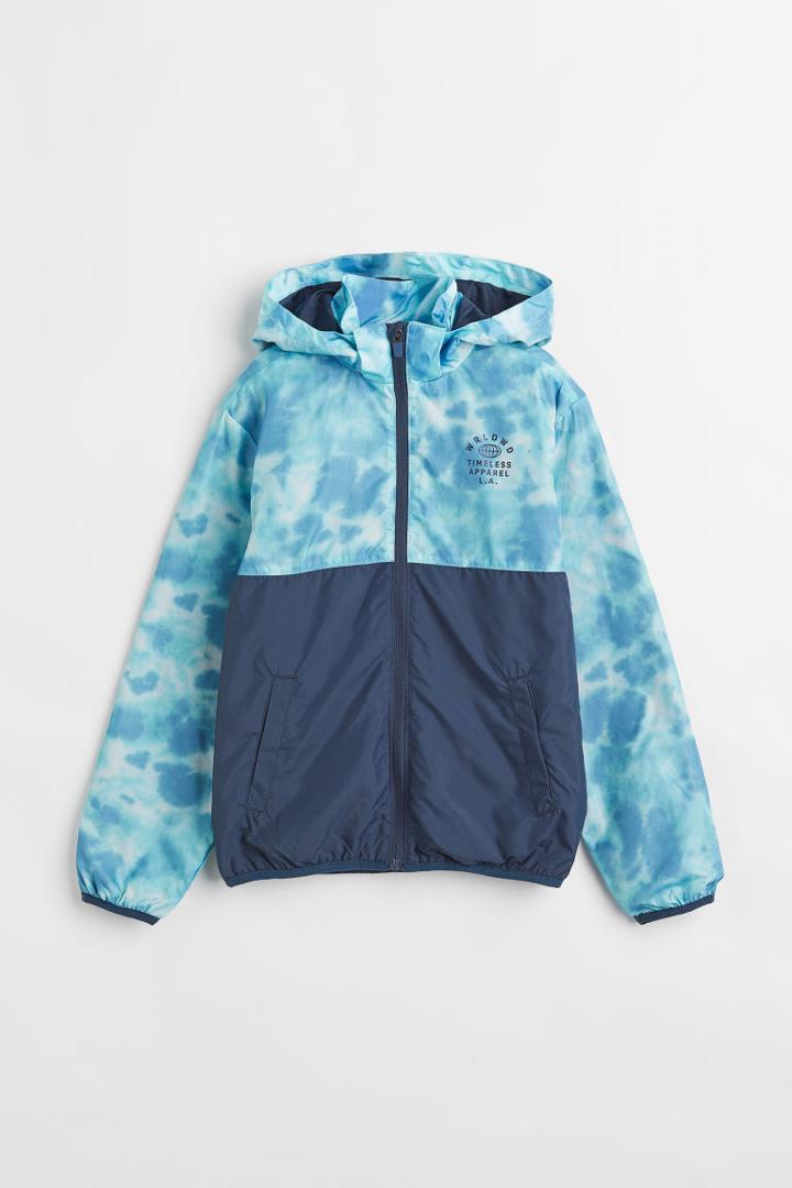 H & M - Hooded Windbreaker - Blue