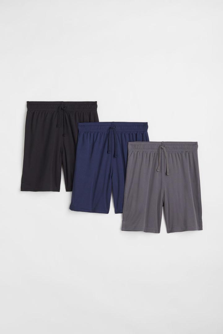 H & M - 3-pack Sports Shorts - Black