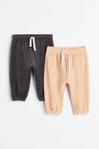 H & M - 2-pack Velour Joggers - Gray
