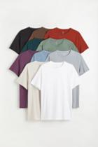 H & M - 10-pack Regular Fit Crew-neck T-shirts - Black