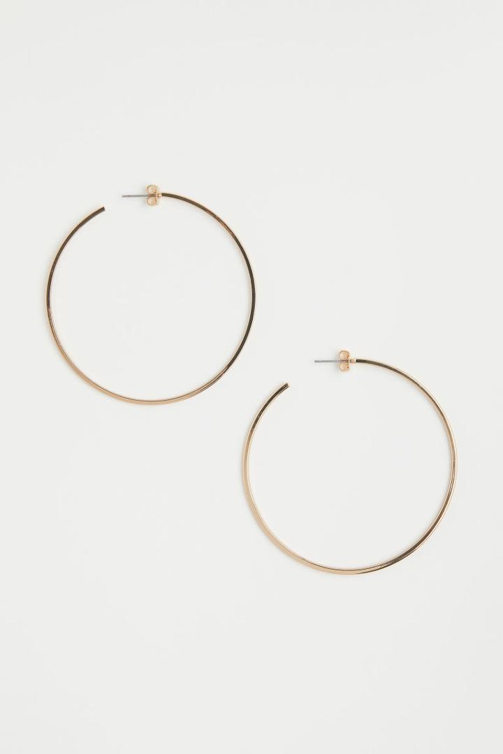 H & M - Hoop Earrings - Gold