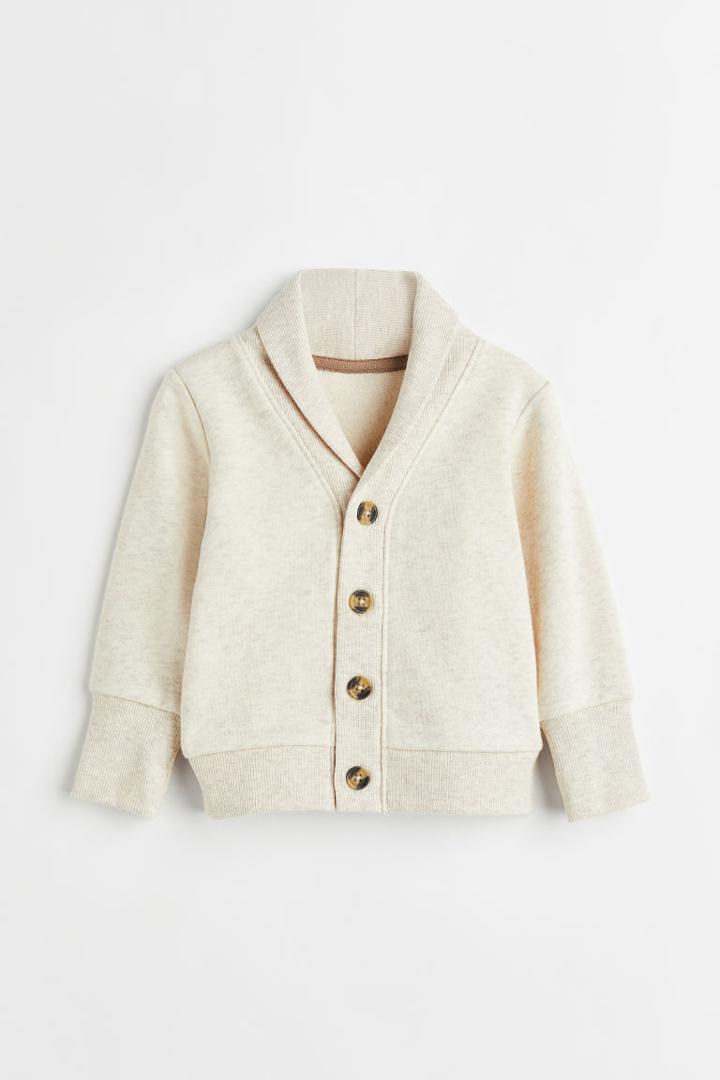 H & M - Shawl-collar Cardigan - Beige