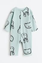 H & M - Patterned Jumpsuit - Turquoise