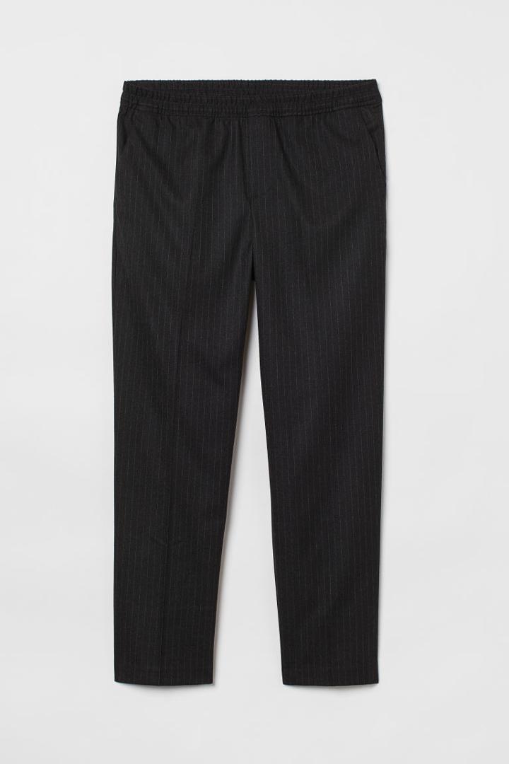 H & M - Regular Fit Dressy Joggers - Black