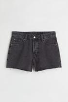 H & M - 90's Boyfriend Low Denim Shorts - Black