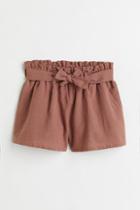H & M - Linen-blend Shorts - Orange