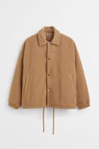 H & M - Padded Fleece Coach Jacket - Green