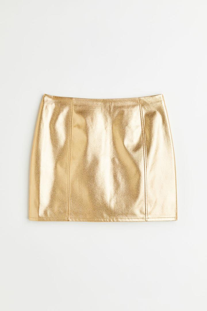 H & M - Twill Mini Skirt - Beige