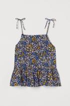 H & M - Bow-detail Top - Black