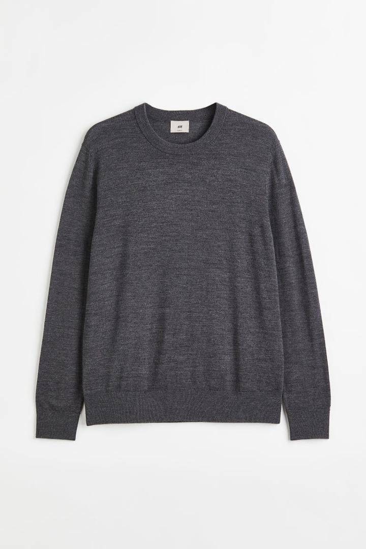 H & M - Merino Wool Sweater - Gray