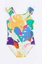 H & M - Flounce-trimmed Swimsuit - White