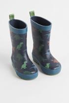 H & M - Printed Rubber Boots - Blue