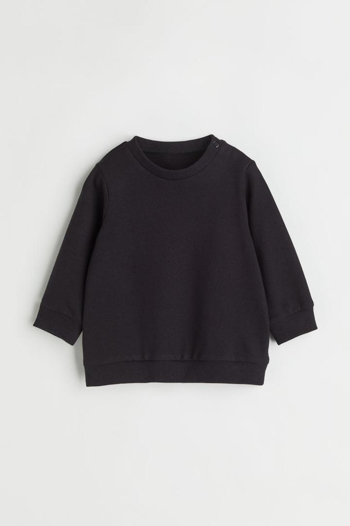 H & M - Cotton Sweatshirt - Black