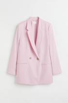 H & M - Double-breasted Jacket - Pink