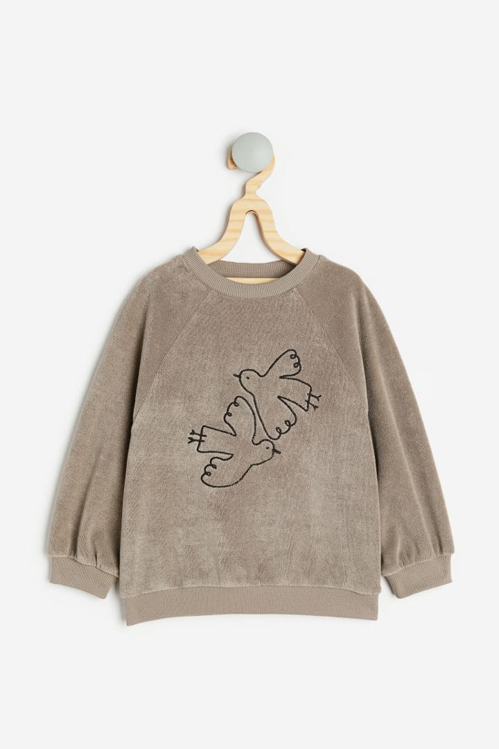 H & M - Oversized Terry Sweatshirt - Brown