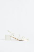 H & M - Heeled Sandals - White