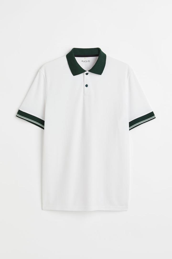 H & M - Regular Fit Piqu Sports Shirt - White