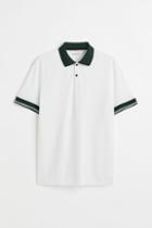 H & M - Regular Fit Piqu Sports Shirt - White