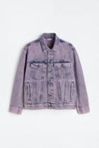 H & M - Relaxed Fit Denim Jacket - Purple