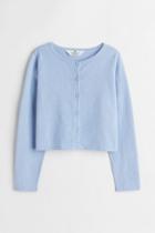 H & M - Knit Cotton Cardigan - Blue