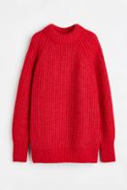 H & M - Wool-blend Rib-knit Sweater - Red