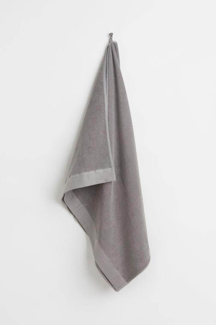 H & M - Cotton Terry Bath Sheet - Gray