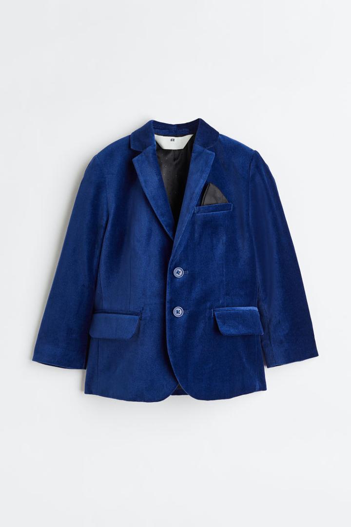 H & M - Velvet Jacket - Blue