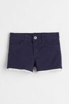 H & M - Cotton Twill Shorts - Blue